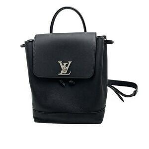 Louis Vuitton Backpack Rucksack Lock Me Soft Calfskin Noir Black